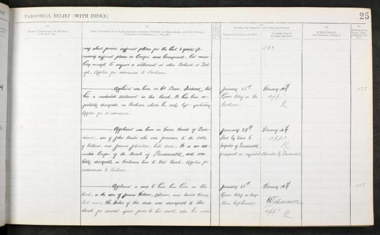 1894 Poor Relief Application John Faloon Faloon (Part 2), where the Parochial Board made the decision to admit them to Smyllum Orphanage.